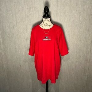 Women’s Red Georgia Oversized Boyfriend Fit T-Shirt Size Medium
